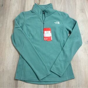 NEW The Northface Women’s Glacier 1/4 Zip Outdoor Sweater Trellis Green Size XS